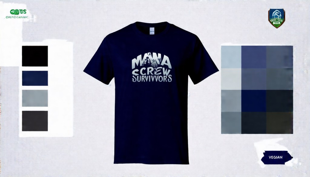 Mana Screw Survivors Organic T-Shirt — Printed On Demand in French&nbsp;Navy