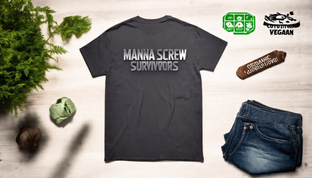 Mana Screw Survivors Organic T-Shirt — Vegan & GOTS Certified in&nbsp;Anthracite