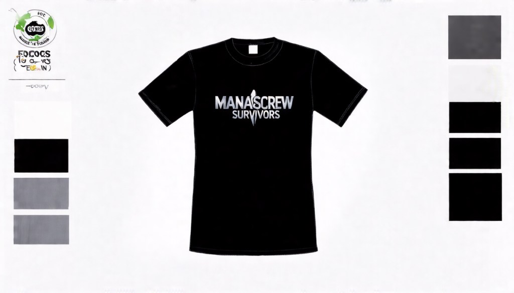 Mana Screw Survivors T-Shirt: Black — Eco-Friendly · Designed by Design Delight&nbsp;Studio