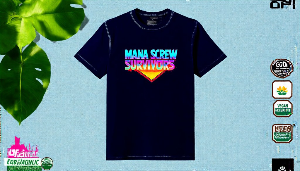 Mana Screw Survivors T-Shirt | Retro ’90s Design · French Navy · Eco Credentials&nbsp;Included