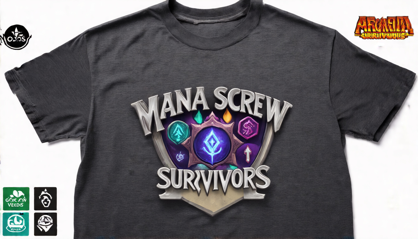 Mana Screw Survivors Vintage Tee: Anthracite — Soft & Breathable · Great Gift for MTG Fans