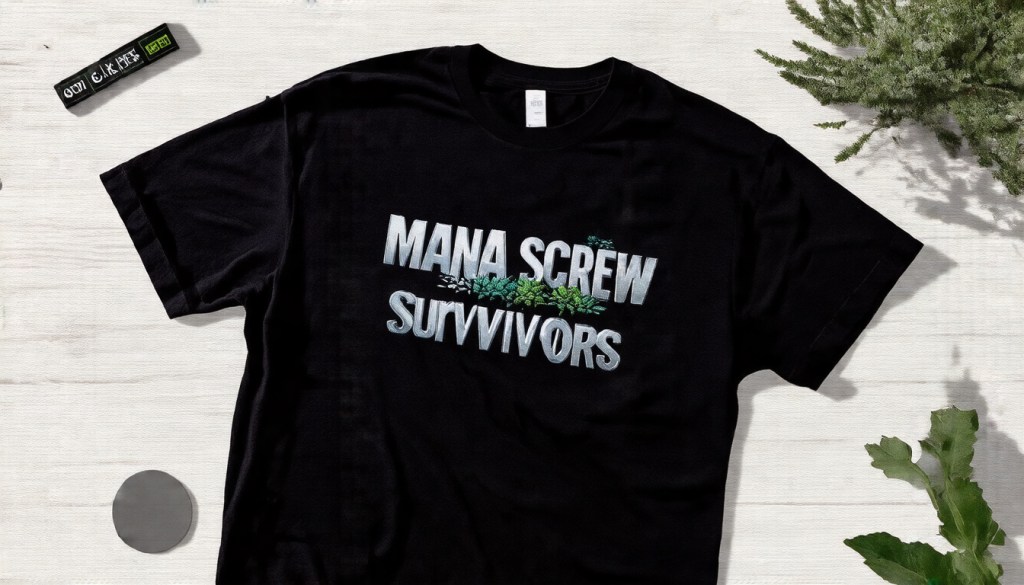 Mana Screw Survivors Vintage Tee: Black — Eco-Friendly · Soft Feel and Durable&nbsp;Print