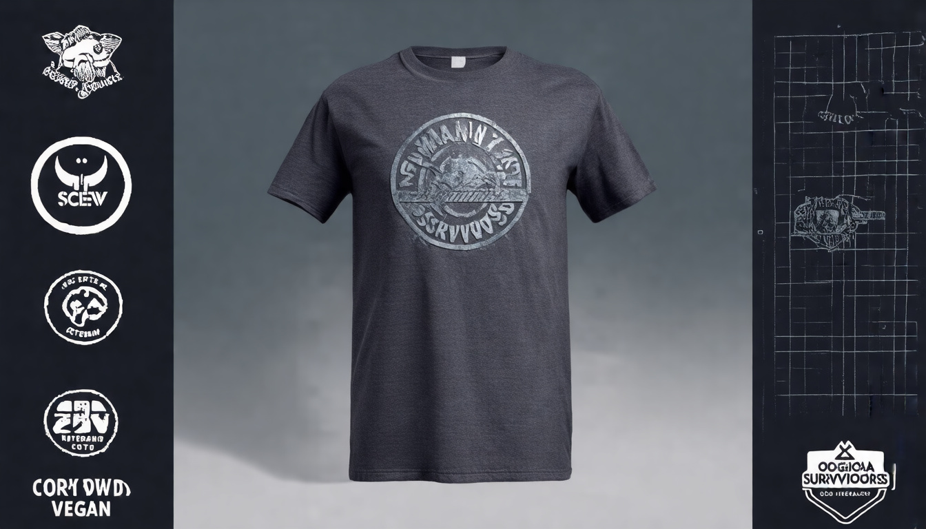 Mana Screw Survivors Vintage Tee: Dark Heather Grey — Vintage Emblem · Made Responsibly