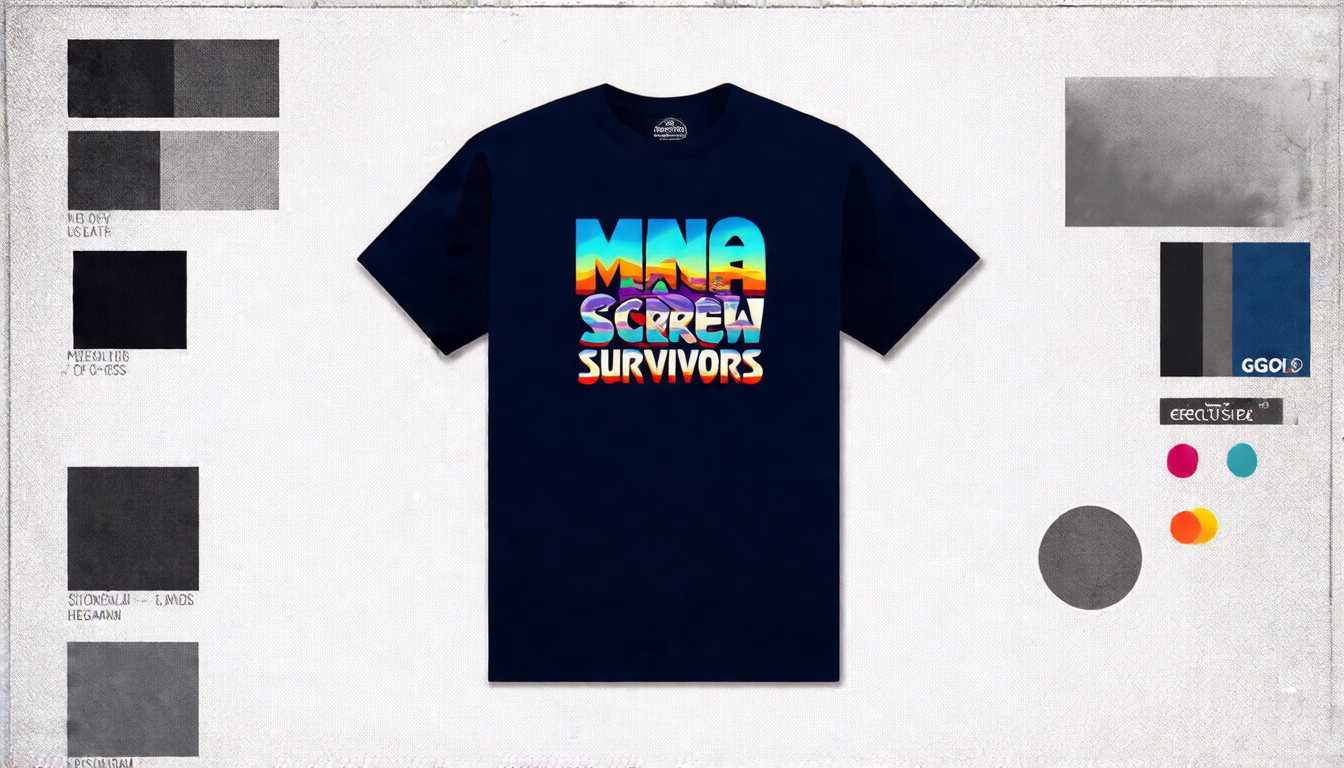 Mana Screw Survivors Vintage Tee | Retro ’90s Design · French Navy · Limited Run On Demand