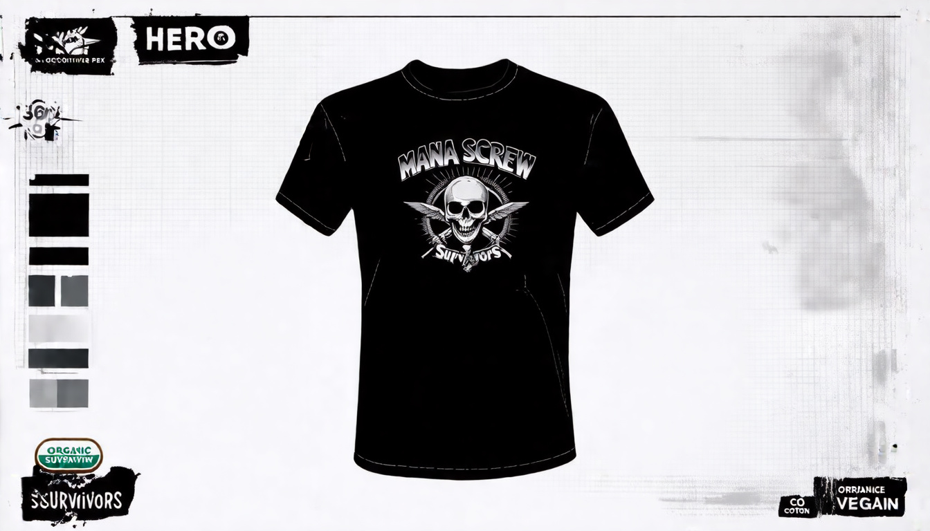 Mana Screw Survivors Vintage Tee — Unisex S–2XL in Black