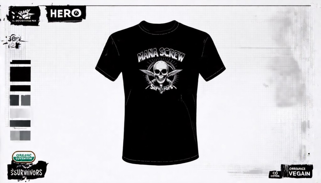 Mana Screw Survivors Vintage Tee — Unisex S–2XL in&nbsp;Black