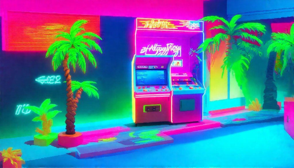 Neon Dreams of Topdeck Therapy — Arcade Vaporwave | Vaporwave Graphic&nbsp;Tee