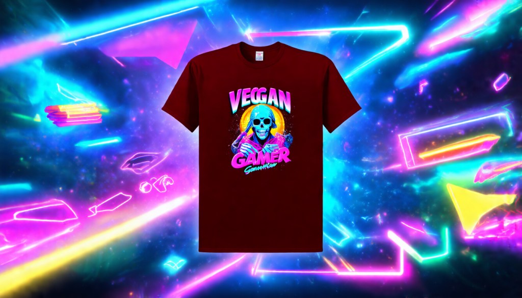 Neon Dreams of Topdeck Therapy — Gift Under $30 | Vegan Gamer Shirt (Burgundy · Perfect MTG&nbsp;Gift)