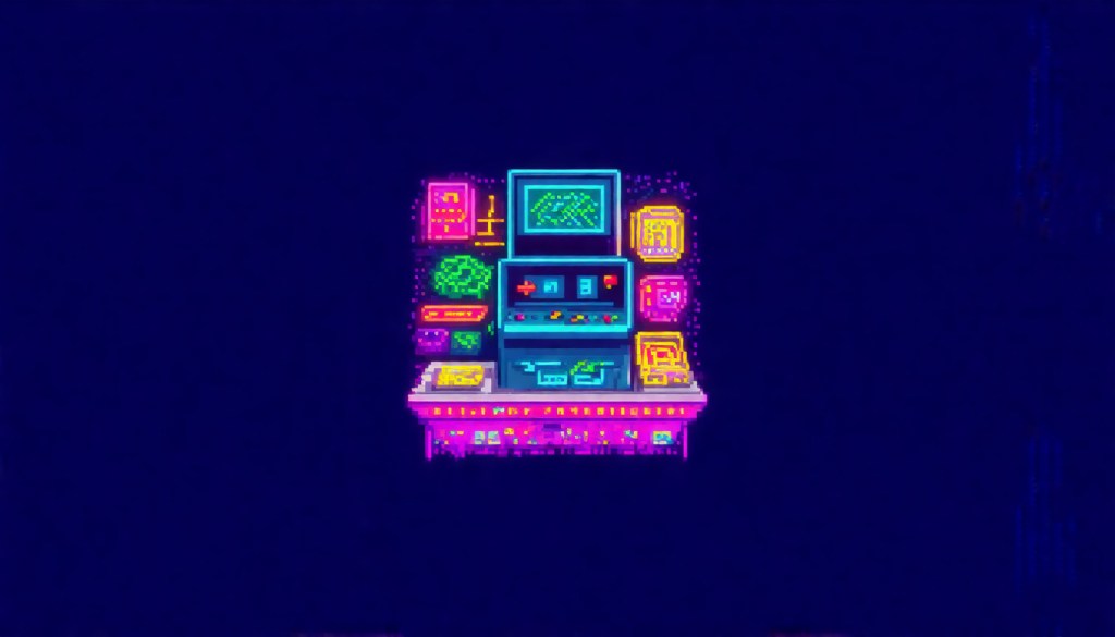 Neon Dreams of Topdeck Therapy — Regular Fit | Retro Gamer Shirt (Dark Heather Blue · Neon&nbsp;Aesthetic)