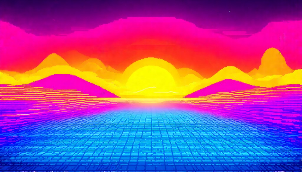 Neon Dreams of Topdeck Therapy — Retro Grid Style | Organic Cotton&nbsp;T-Shirt