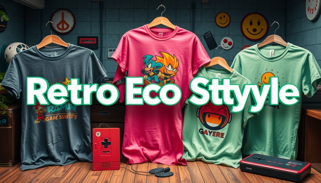 Organic Cotton T-Shirts Inspired by Retro&nbsp;Gaming