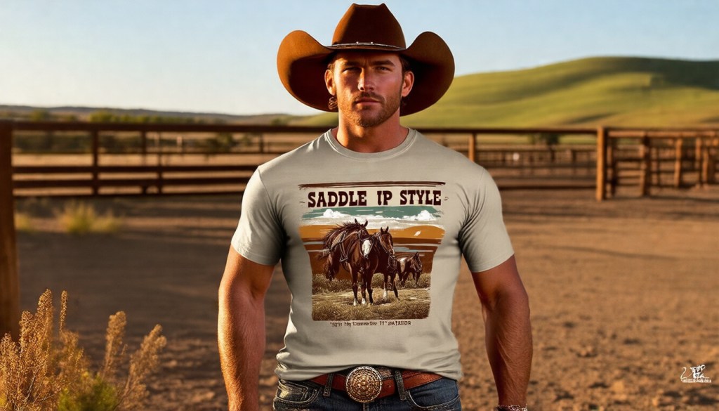 Organic Wrangler Cowboy Renaissance Graphic&nbsp;Tee