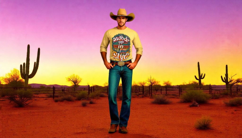 Retro Frontier Cowboy Renaissance Graphic Shirt