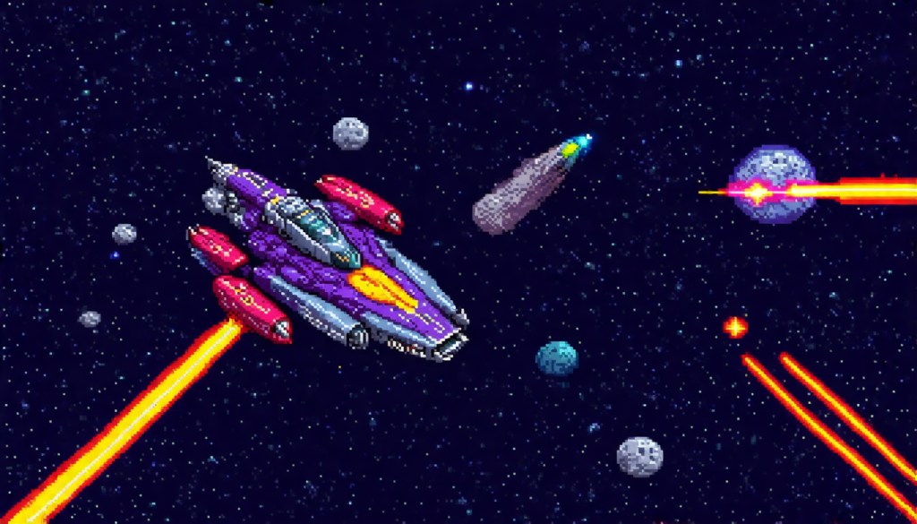 Retro Space Shooter Patch Notes Pixel&nbsp;Art