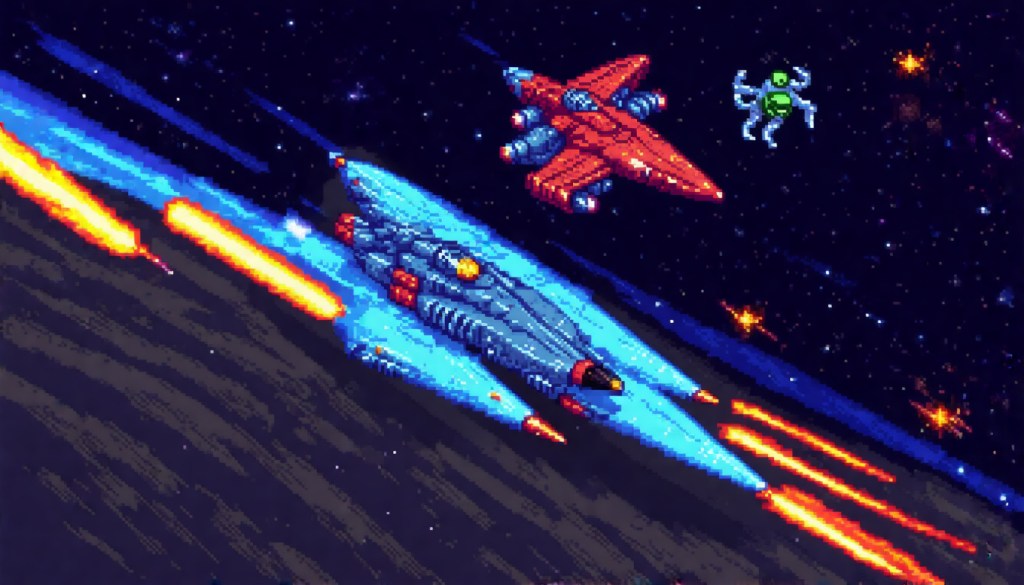 Retro Space Shooter Review Pixel&nbsp;Art