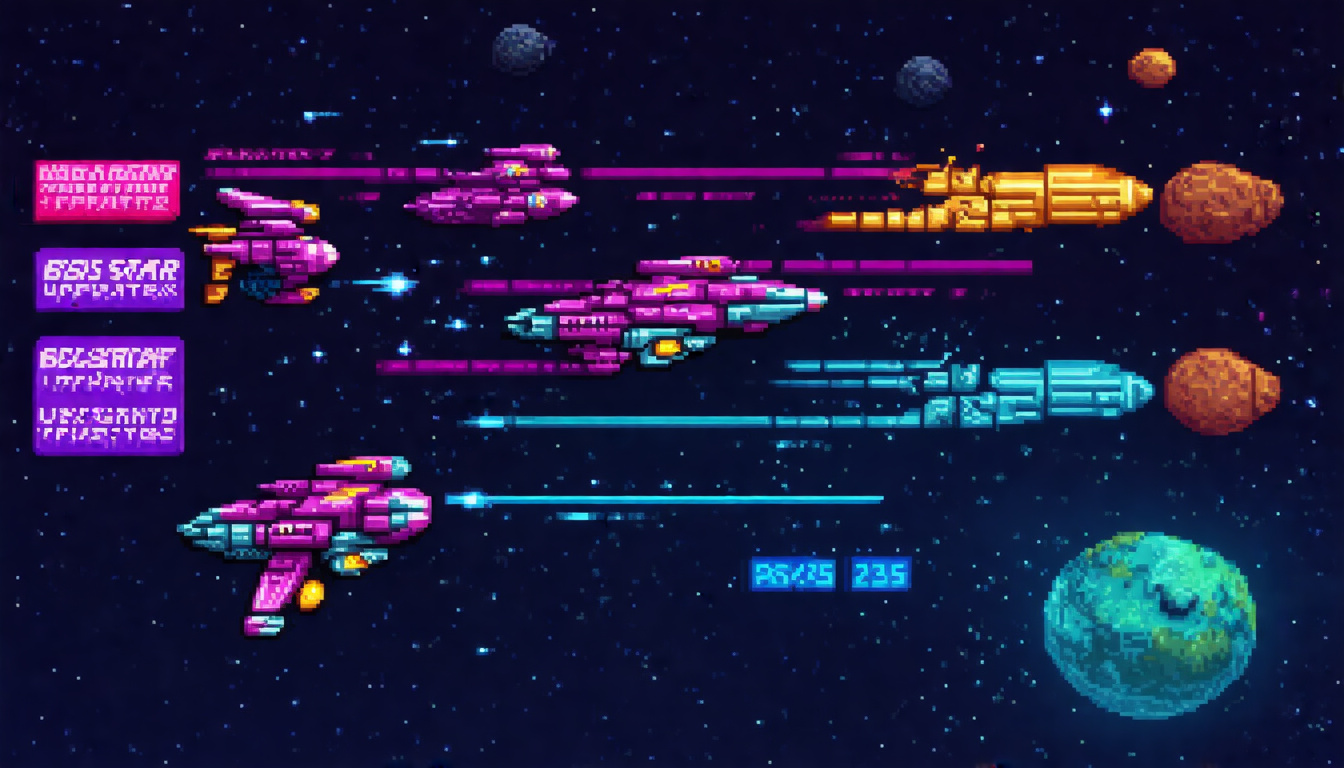 Retro Space Shooter Update Roadmap Pixel Art