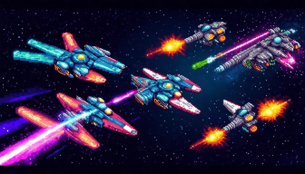 Shield Upgrades Retro Space Shooter&nbsp;2025