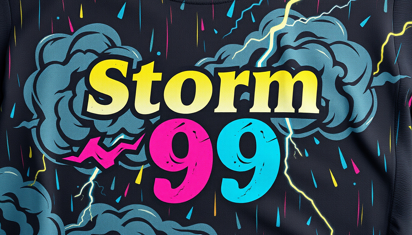 Storm combo printed cotton tee