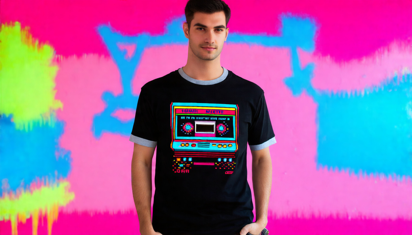 Sustainable Retro Arcade Ringer Tee