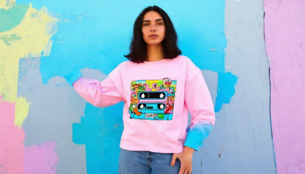 Sustainable Retro Cartoon Long Sleeve&nbsp;Tee
