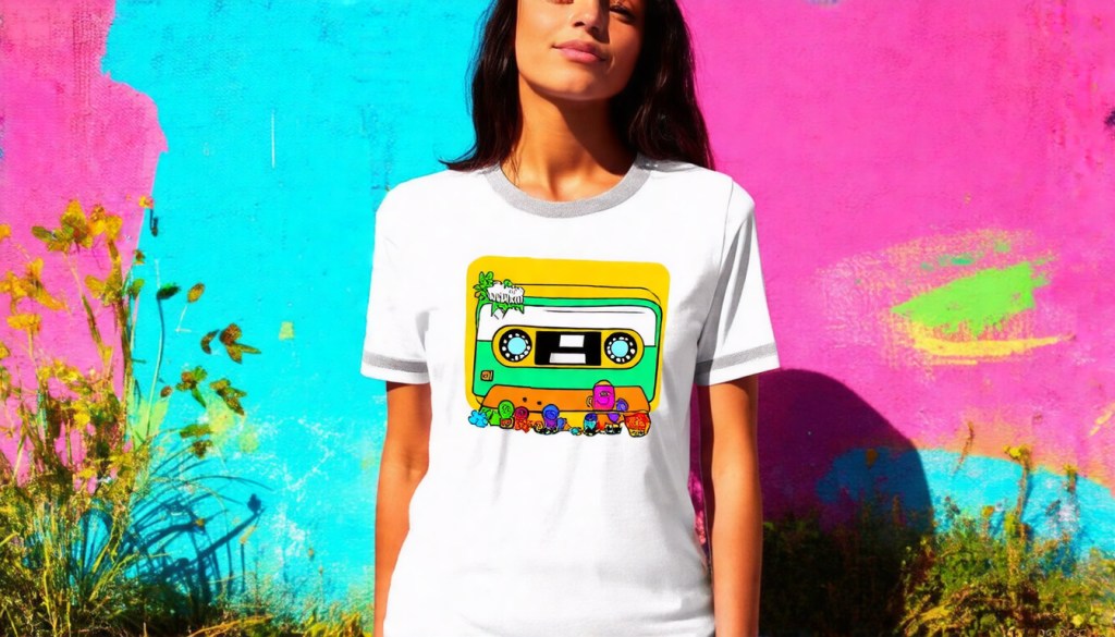 Sustainable Retro Cartoon Ringer&nbsp;Tee