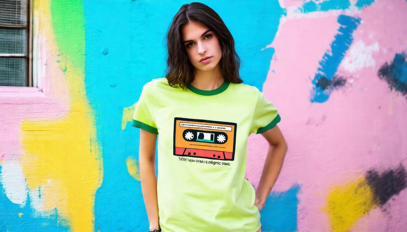 Sustainable Retro Meme Ringer Tee
