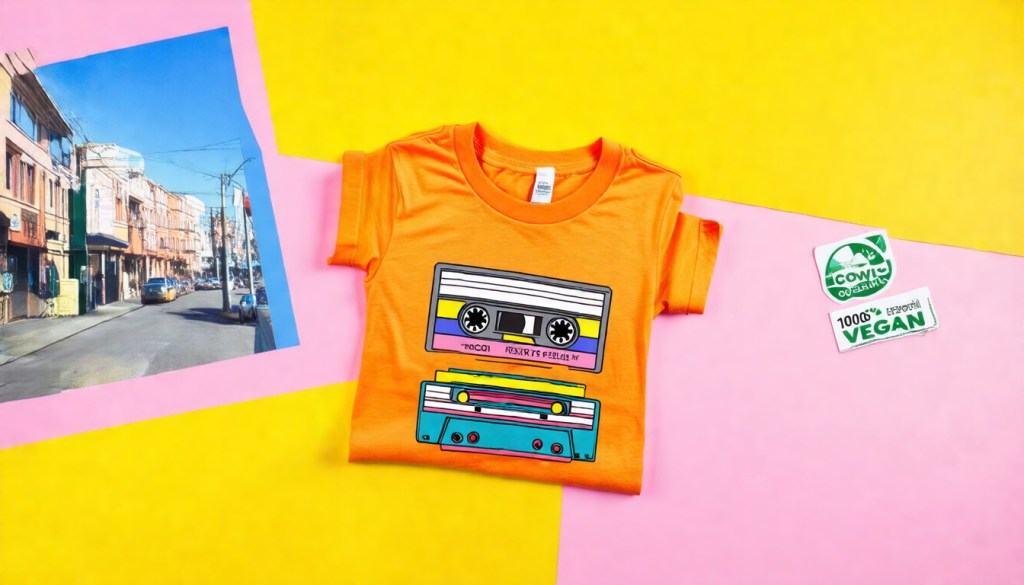 Sustainable Retro Mixtape Crop&nbsp;Tee