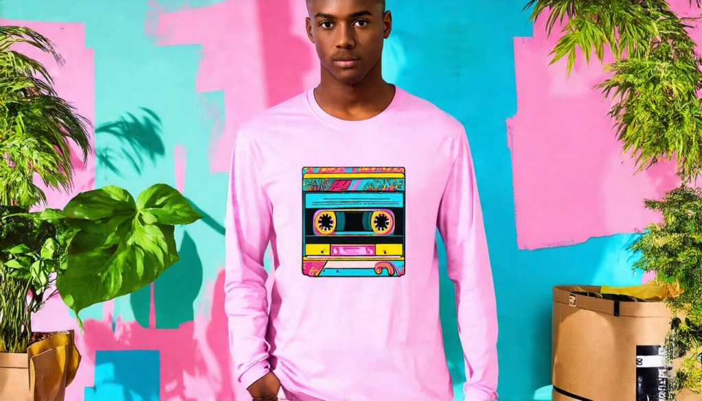 Sustainable Retro Mixtape Long Sleeve&nbsp;Tee