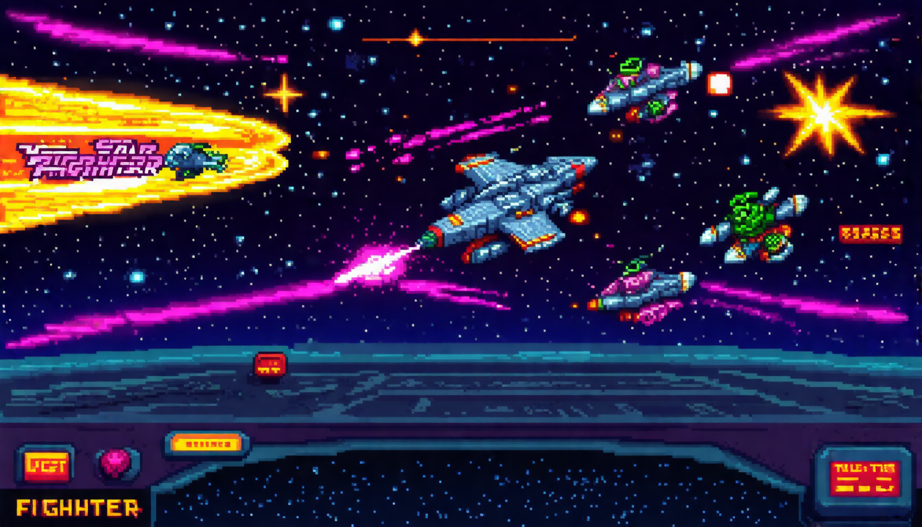 Upgrade Guide Retro Space Shooter Arcade