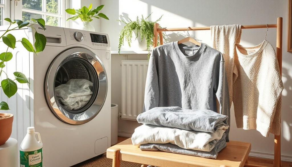 Washing and drying organic sweatshirts