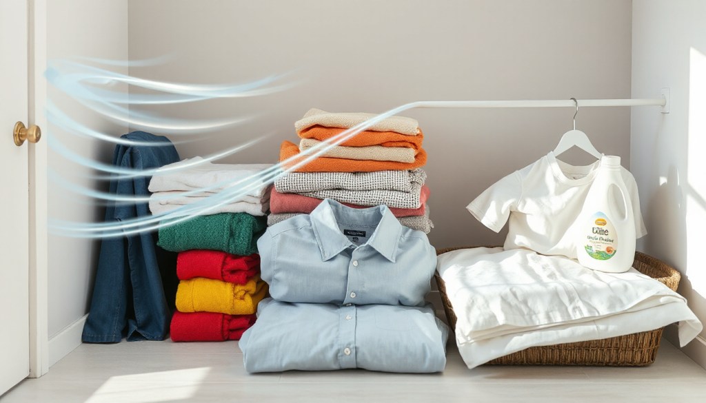 Air circulation in stored&nbsp;clothing