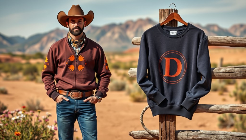 Cowboy renaissance sweatshirt how to choose between two&nbsp;sizes