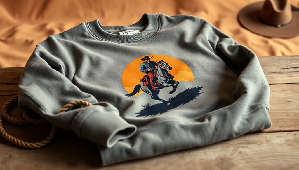 Cowboy renaissance sweatshirt how to store folded to protect the&nbsp;graphic