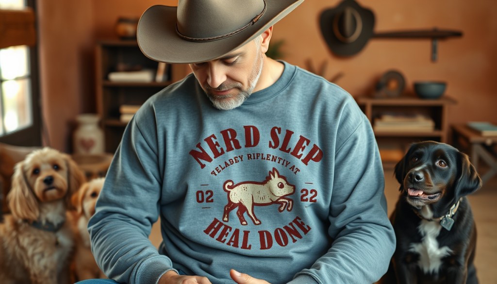 Cowboy renaissance sweatshirt pet hair control routine for daily&nbsp;wear