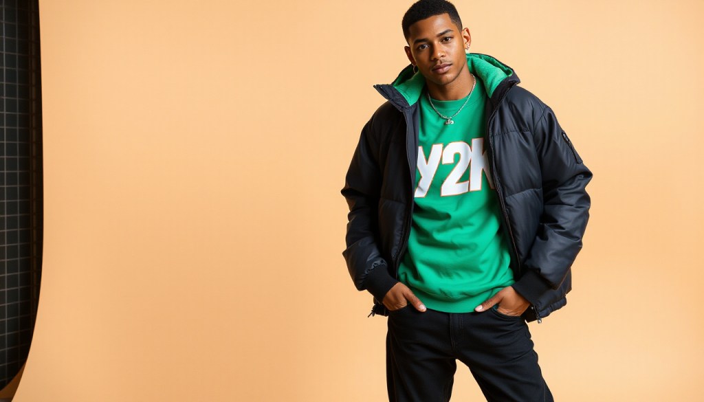 How to layer a Y2K sweatshirt under a puffer without&nbsp;bulk