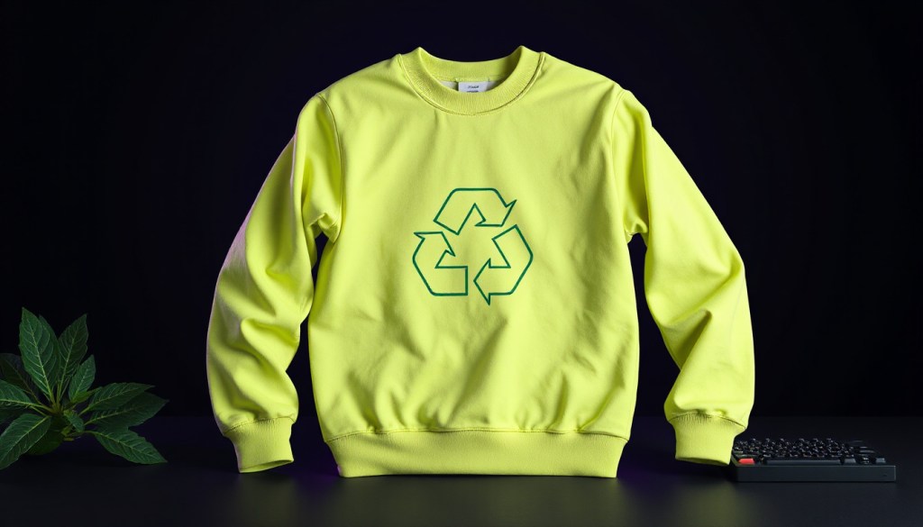 Recycled polyester benefits in a sweatshirt blend
