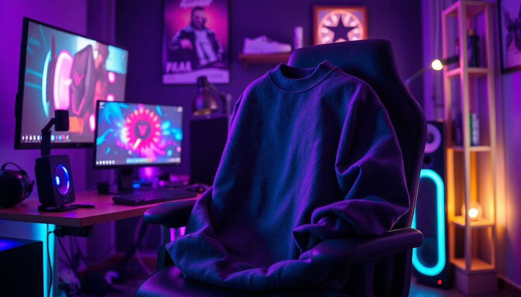 Sweatshirt breathability for warm rooms gaming setup