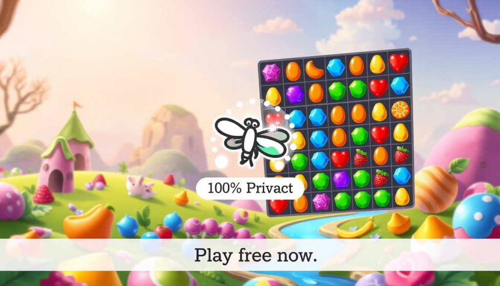 a match-3 puzzle game that collects zero&nbsp;data