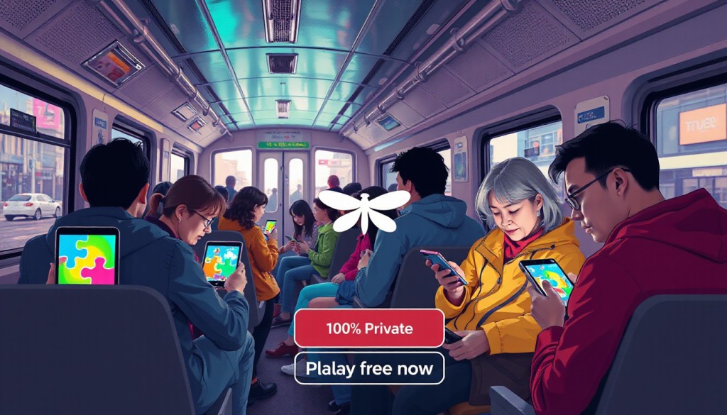 a private browser puzzle game for commuters