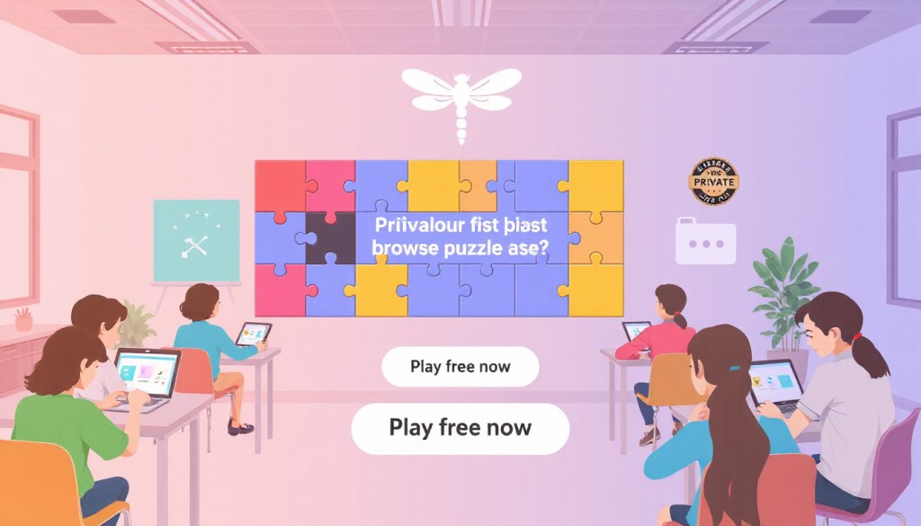 a private browser puzzle game for students