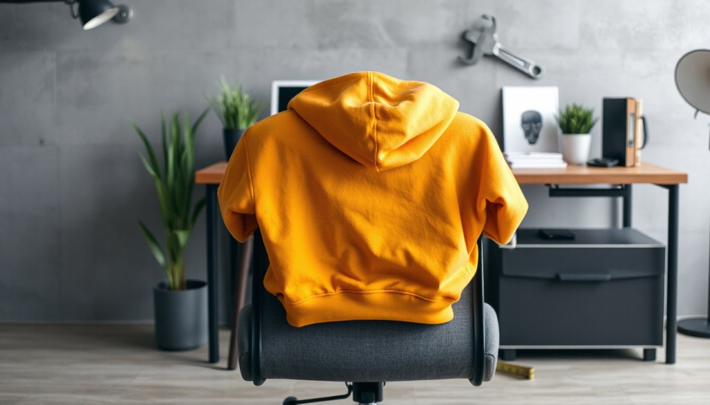 Desk chair abrasion and pilling prevention for hoodies