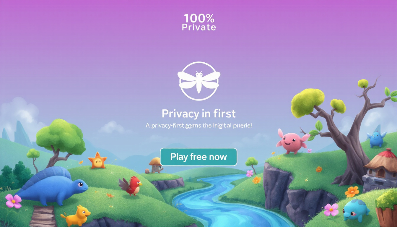 a browser game with a clear “no tracking” promise