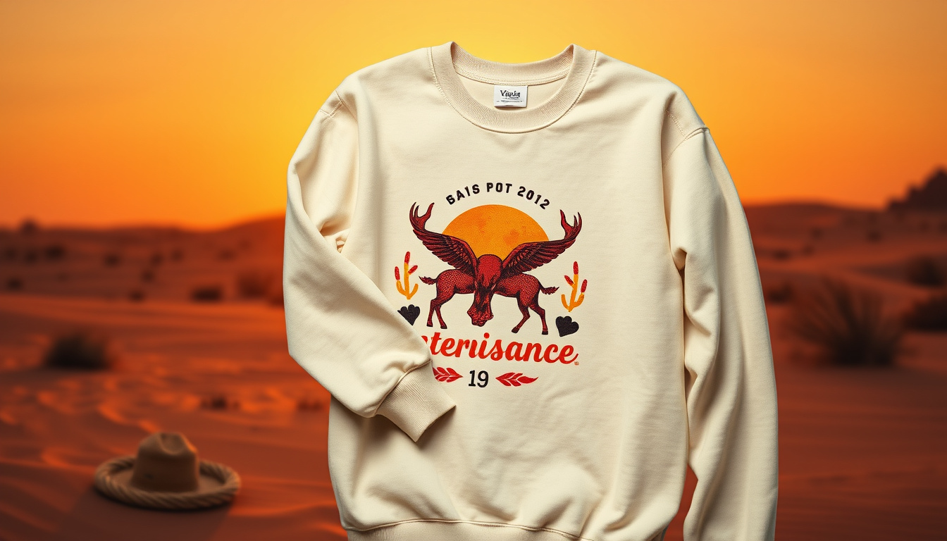 Cowboy renaissance sweatshirt what traceability means in POD apparel