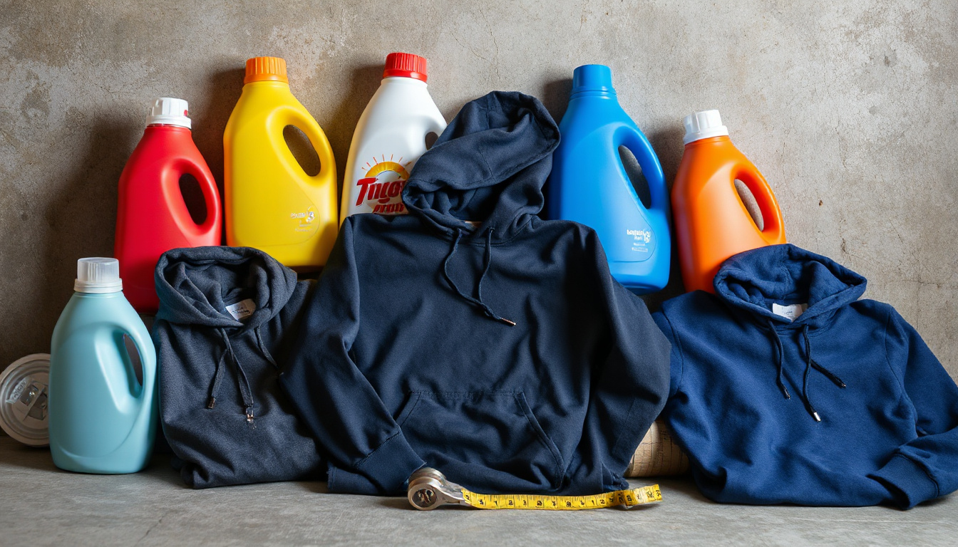 Detergent choices that protect printed hoodies