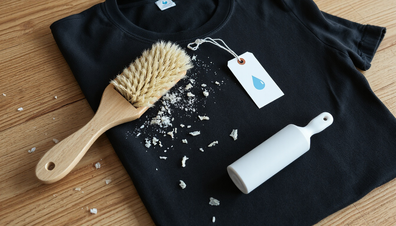 How to remove lint from black tees without damage