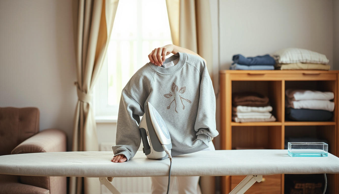 Ironing a crewneck safely