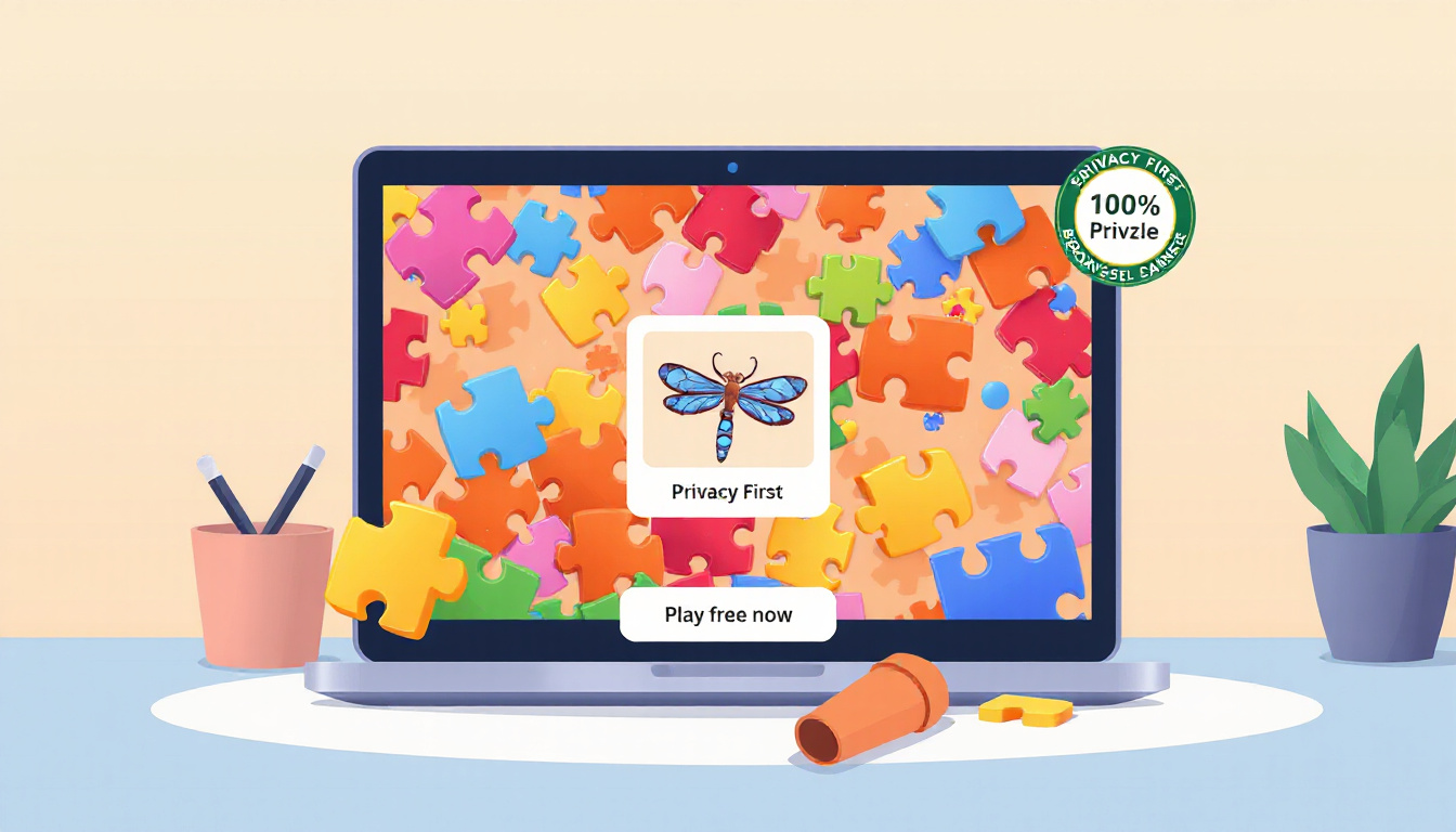 the browser puzzle game with “pure puzzle satisfaction” on the page