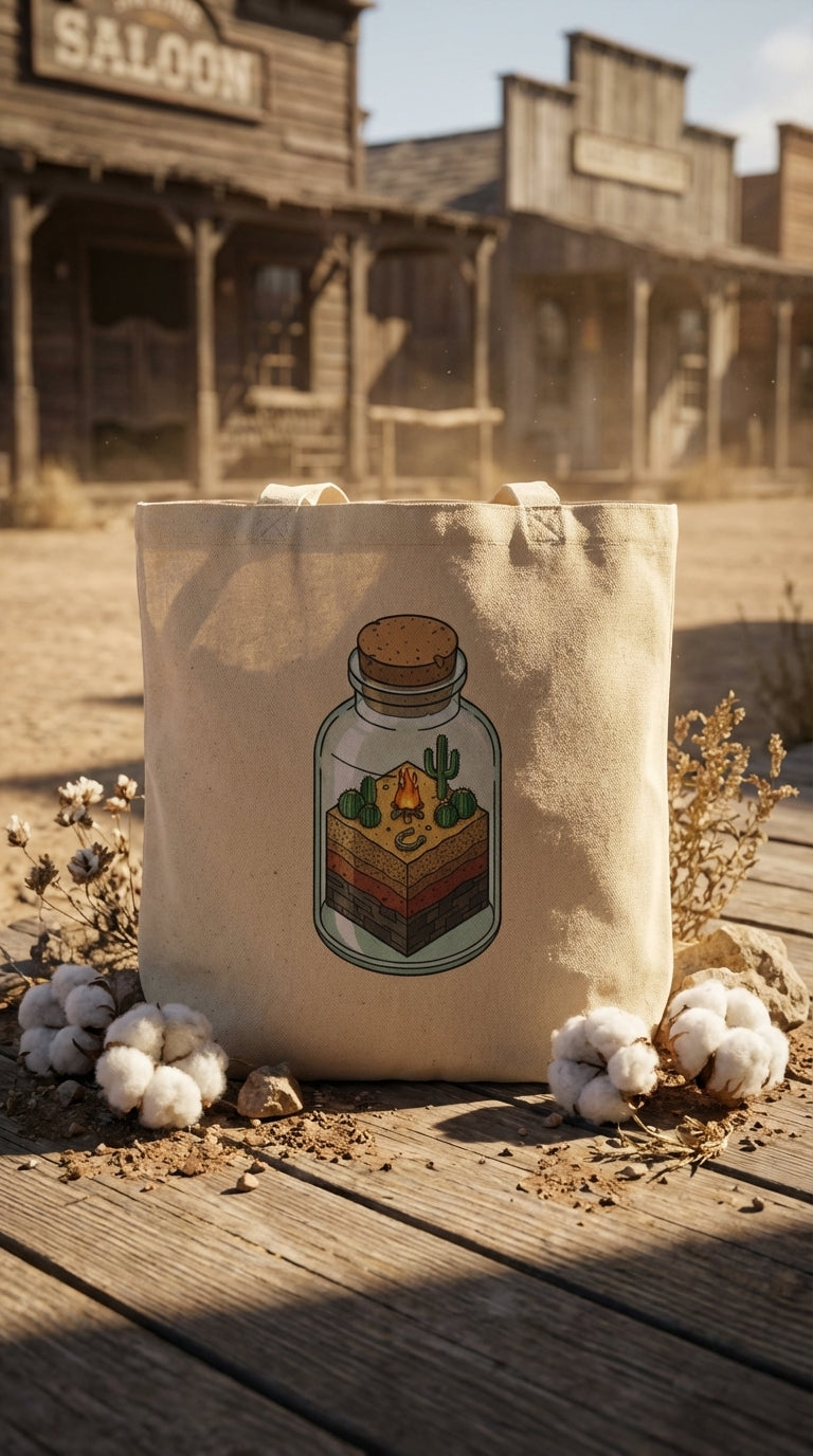 Beyond Surface Aesthetics: The GOTS-Certified Organic Desert Terrarium Tote