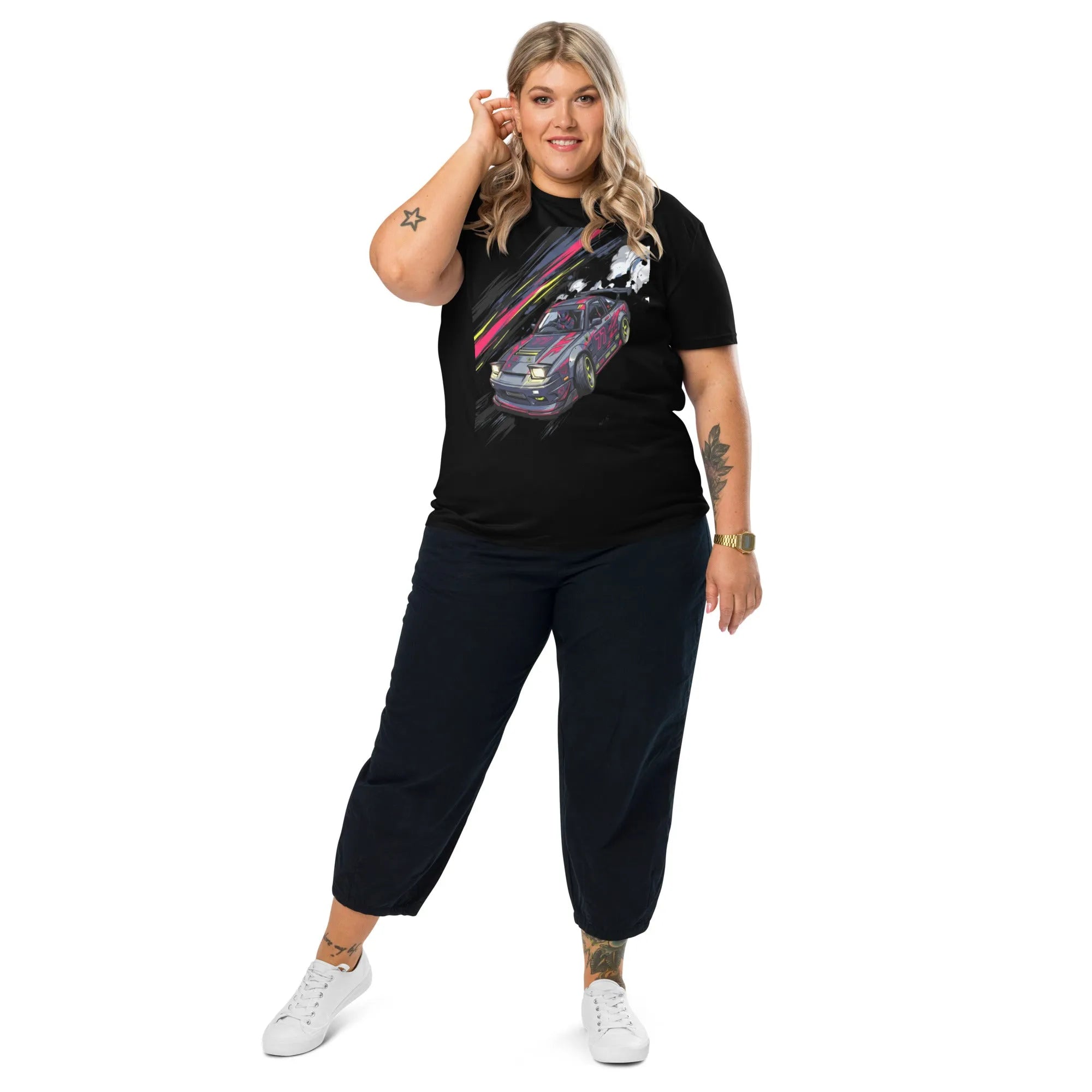 Organic cotton graphic tee flat lay — sustainable everyday tee